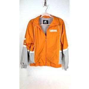 Vintage Starter Jacket University of Tennessee Volunteers Large Orange Gray